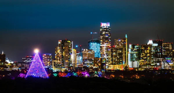 Austin Texas Usa Una Hermosa Ciudad Capital Texas Por Noche —  Fotos de Stock