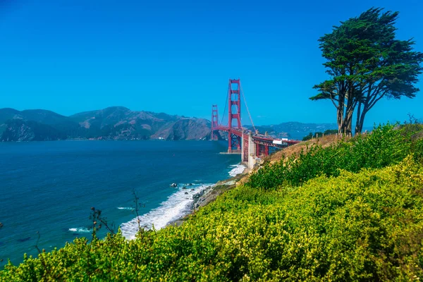 San Francisco Bay Mit Der Golden Gate Bridge Kalifornien — Stockfoto