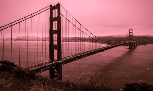 カリフォルニア州ゴールデンゲートブリッジのあるサンフランシスコ湾 — ストック写真