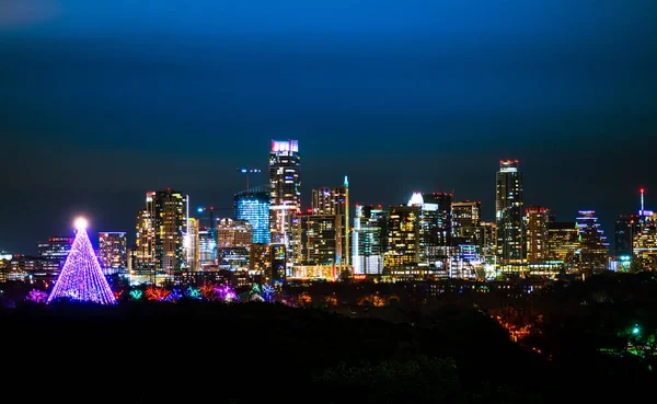 Austin Texas Eua Uma Linda Capital Cidade Texas Noite — Fotografia de Stock