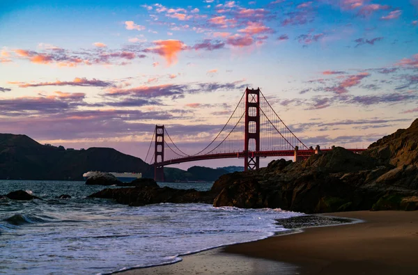 Golden Gate Köprüsü California Ile San Francisco Körfezi — Stok fotoğraf