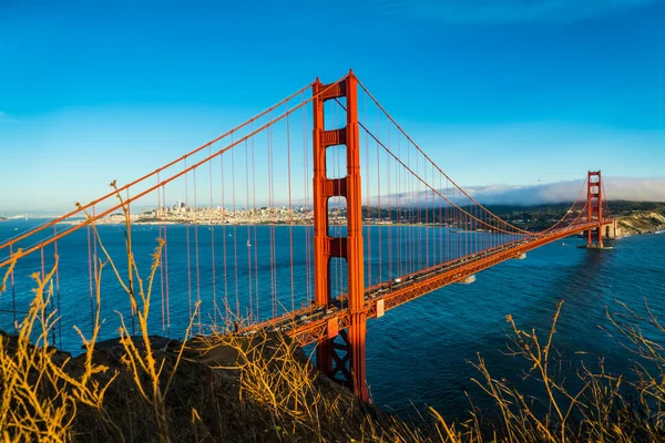 Golden Gate Köprüsü California Ile San Francisco Körfezi — Stok fotoğraf