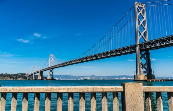 Plano Infra Estrutura Longo Oakland Para San Francisco Bay Bridge — Fotografia de Stock