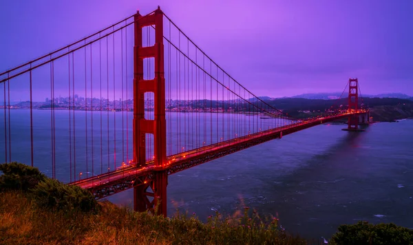 Golden Gate Köprüsü California Ile San Francisco Körfezi — Stok fotoğraf