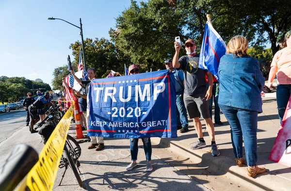 Austin Texas États Unis Novembre 2020 Groupe Manifestants Austin Trump — Photo