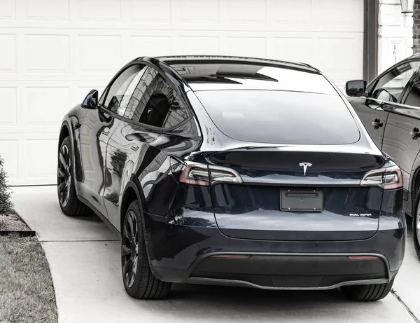 Остин Техас Сша Сентябрь 2020 Года Tesla Model Припарковалась — стоковое фото