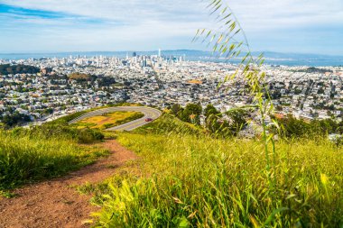 San Francisco California Cityscape Skyline Modern şehir merkezi Amerikan Şehri