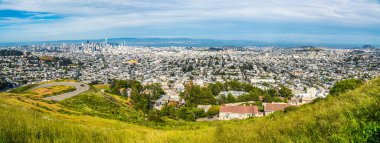San Francisco California Cityscape Skyline Modern şehir merkezi Amerikan Şehri
