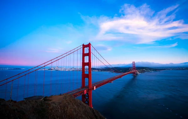 Golden Gate Köprüsü California Ile San Francisco Körfezi — Stok fotoğraf