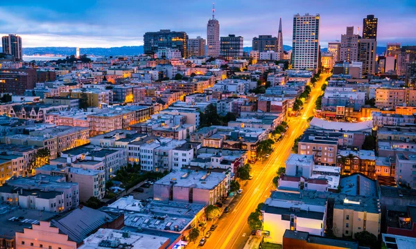 San Francisco California Cityscape Skyline Moderno Centro Cidade Americana — Fotografia de Stock