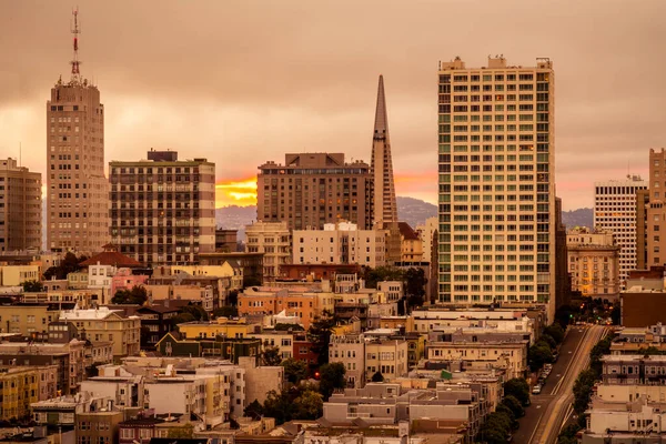 San Francisco California Cityscape Skyline Moderno Centro Cidade Americana — Fotografia de Stock