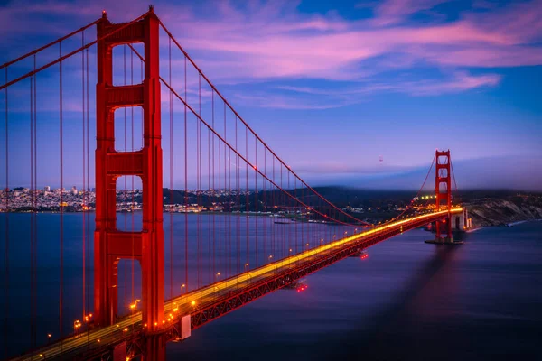 San Francisco Bay Met Golden Gate Bridge Californië — Stockfoto
