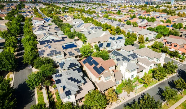 Aerial Shot Small Town Detached Houses — Stockfoto