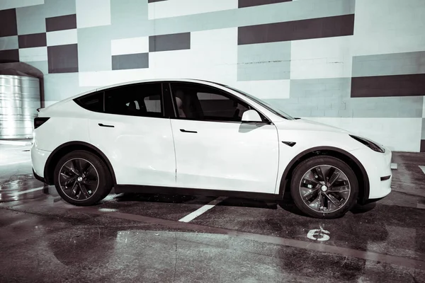 Austin Texas Eua Setembro 2020 Tesla Model Estacionado — Fotografia de Stock