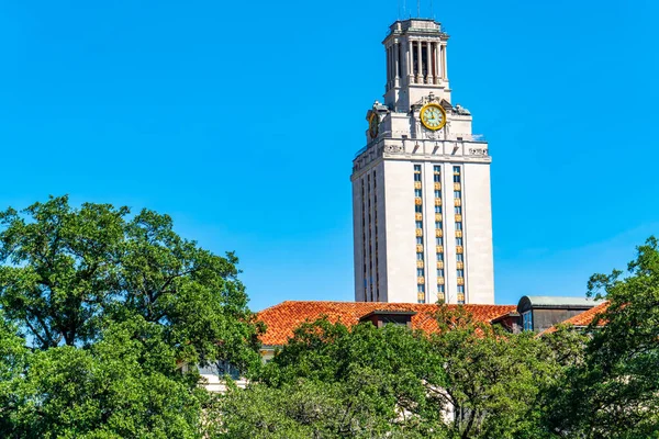 Austin Landmark Clock Tower Looking Clear Blue Skies Austin Texas — Photo