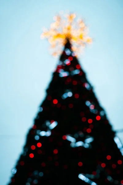 星とクリスマスツリーの装飾 — ストック写真