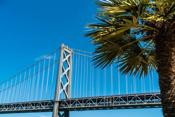 Długi Plan Infrastruktury Oakland San Francisco Bay Bridge Słoneczne Popołudnie — Zdjęcie stockowe