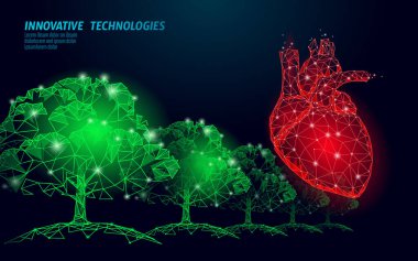 3D sağlıklı kalp vitamini düşük poliamini. Alternatif tıp organik bakım koruma ilaç eczane afişi. Beslenme doğal özüt vektör illüstrasyonu