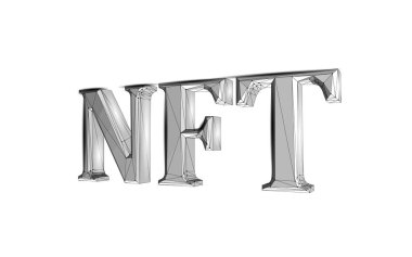 3D NFT Non Fon Fonu eşsiz kripto para birimi. Engelleme Sanatı Kripto Güvenlik Kodu. Veriler dijital fotoğraf nesnesi sertifikası sahibi. Teknoloji vektörü illüstrasyonu