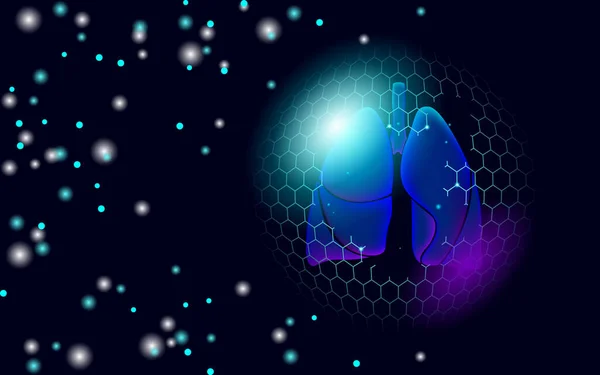 Lungs 3D rinitis heno reacción al polen. Polinosis estacional primaveral concepto de tratamiento atópico enfermo. Plantilla de póster de alergia farmacia vector en línea — Vector de stock