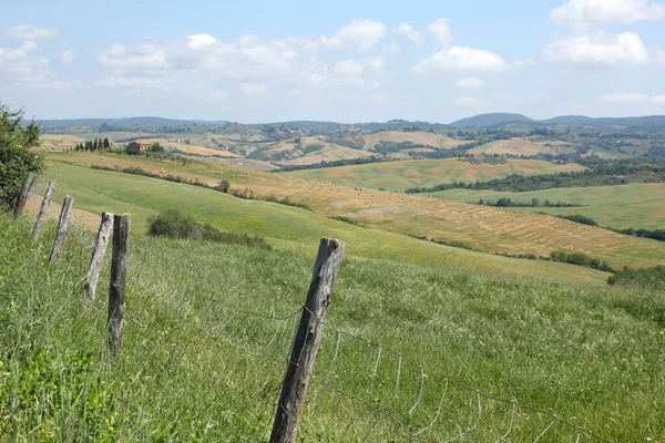 Great Nice Tuscan Countryside Italy Fresh Green Fields Meadows Everywhere — Foto Stock