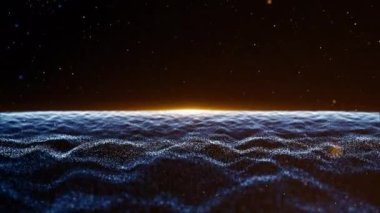 Parçacık olayı karavanı başlıkları sinematik açılışlar konser sonu kredi arkaplan döngüsü