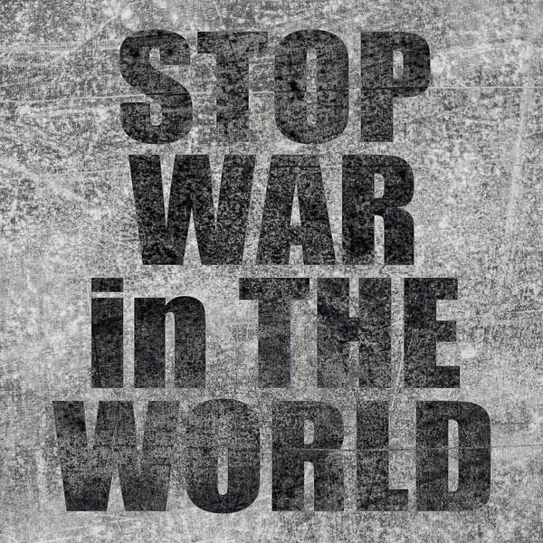 Σταματήστε Τον Πόλεμο Στον Κόσμο Κείμενο Γκρι Υφή Φόντου — Φωτογραφία Αρχείου