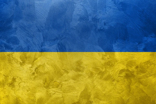 Texturovaná Fotografie Vlajky Ukrajiny — Stock fotografie