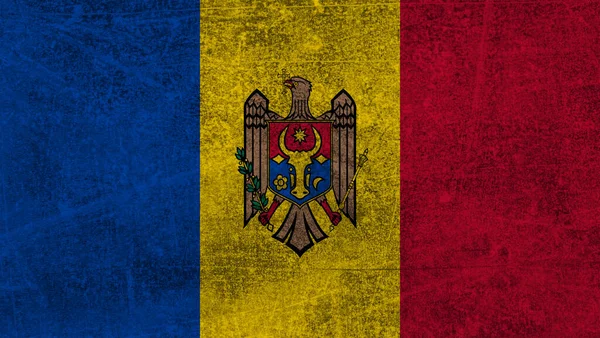 Текстурированное Фото Флага Молдовы — стоковое фото