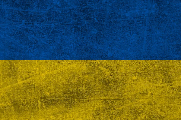 Текстурированное Фото Флага Украины — стоковое фото
