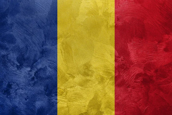 Foto Texturizada Bandera Rumania —  Fotos de Stock