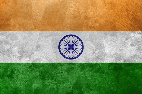 Foto Con Texture Della Bandiera India — Foto Stock