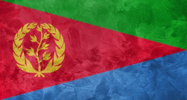 Eritre bayrağının desenli fotoğrafı.
