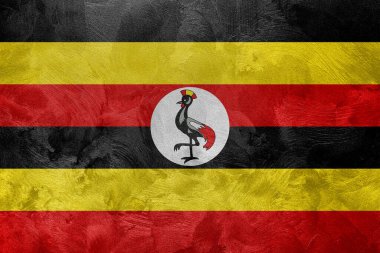 Uganda bayrağının desenli fotoğrafı.