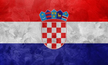Hırvatistan bayrağının desenli fotoğrafı.