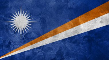 Marshall Adaları bayrağının desenli fotoğrafı.