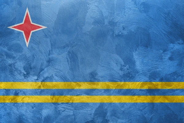 Texturiertes Foto Der Flagge Von Aruba — Stockfoto
