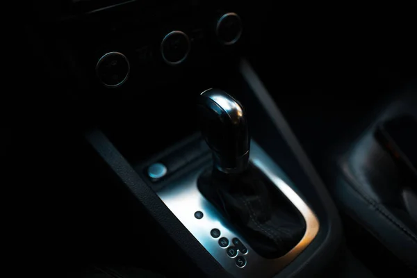 Top View Automatic Gearbox Selector Dark Photo — Stock Photo, Image