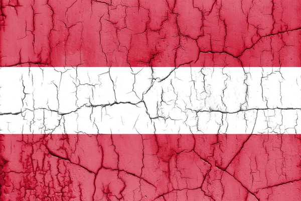 Textured Photo Flag Austria Cracks — Foto Stock