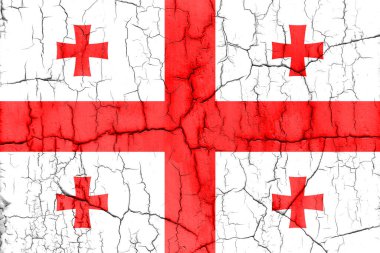 Gürcistan bayrağının çatallı resmi..