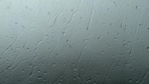Heavy Rain Pouring Window Natural Background — Video