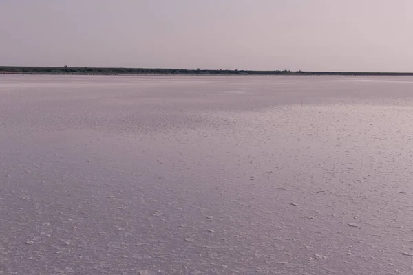 Piękny Krajobraz Słonym Różowym Jeziorze Tekstury Tła Przyrodnicze — Zdjęcie stockowe