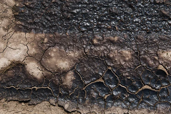 Kuru çatlamış toprağın dokusu 