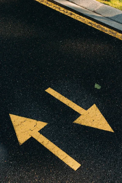 White Road Sign Arrow — Stock Photo, Image