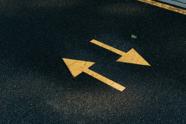 Road Marking Left Side View Highway — Stock Photo, Image