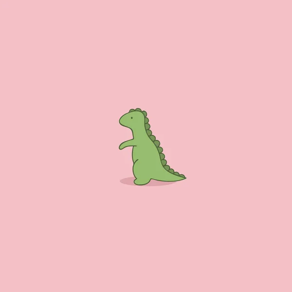 Cute dinosaur. Hand drawn simple dino doodle. Vector — Vettoriale Stock