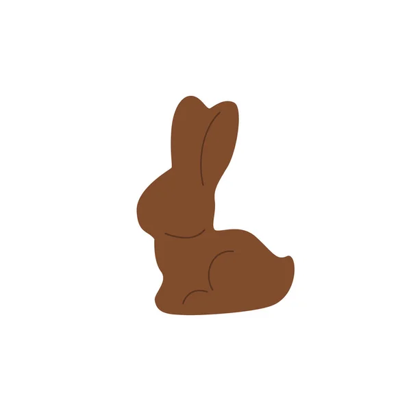 Шоколадный кролик. Пасхальные конфеты. Изолирован на белом. Вектор — стоковый вектор