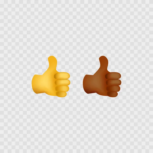 Thumbs up emoji. Isolated. Hands icons. Vector — Stock Vector