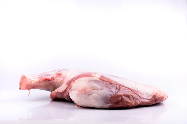 Macelleria Stinco Agnello Grezzo Isolato Fondo Bianco — Foto Stock