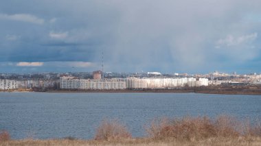 Mykolayiv, Ukrayna - 12: 20 2021: Mykolayiv olarak bilinen Ukrayna şehrinde panoramik manzara